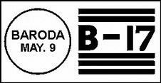 Baroda City B-17 Postmark