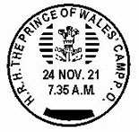 H.R.H. THE PRINCE OF WALES' CAMP P.O. Postmark