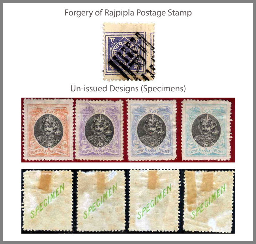 Rajpipla Postage Stamps